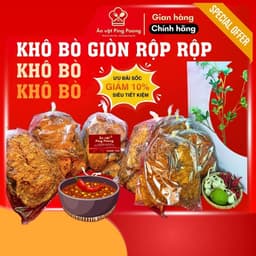 Khô Bò Giòn Tan Ăn Liền Miếng Tảng 500g - Thơm Ngon Hấp Dẫn, Tẩm Ướp Gia Vị Đậm Đà 1