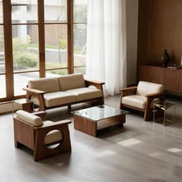 Ghế sofa gỗ tự nhiên đệm nỉ, da VUADECOR VS88 5