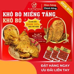 Khô Bò Miếng Tảng Mềm Đậm Đà Thơm Ngon - Hộp 500G 1