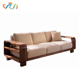 Ghế sofa gỗ tự nhiên đệm nỉ, da VUADECOR VS89 1