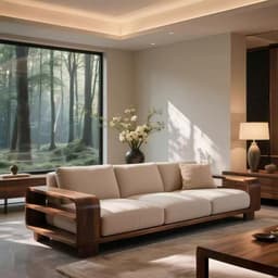 Ghế sofa gỗ tự nhiên đệm nỉ, da VUADECOR VS89 2