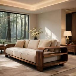 Ghế sofa gỗ tự nhiên đệm nỉ, da VUADECOR VS89 3