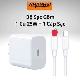 Bộ Sạc Nhanh PD 25W, Type C To Light, Sạc Nhanh An Toàn Không Nóng Máy 1