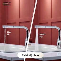 VÒI RỬA BÁT DÂY RÚT NOBINOX JAPA NX996 dòng chảy mới 3