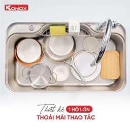 Chậu rửa bát Konox Dekor 8048SU chống xước 4