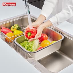 Chậu rửa bát Konox Dekor 8048SU chống xước 6