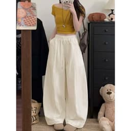 (SP MỚI) Quần Kaki Thun Hè Ống Rộng Tôn Dáng Chiều Dài 95cm/100cm 5