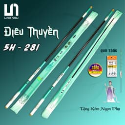 Cần câu tay Điêu Thuyền 5H phân bổ lực 28 siêu nhẹ đánh cảm giác Kèm ngọn phụ (Tặng trục, thẻo, phao) 2