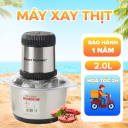 Máy Xay Thịt Đa Năng ĐẠT TƯỜNG Cối inox  2L Cao Cấp, 4 Lưỡi Kép,Động Cơ Xay Mạnh Mẽ 1