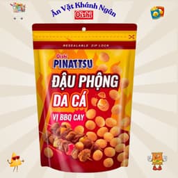Combo Snack Nhân Đậu Phộng Pinattsu Oishi gói 80g - HÀNG CHÍNH HÃNG 3