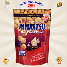Combo Snack Nhân Đậu Phộng Pinattsu Oishi gói 80g - HÀNG CHÍNH HÃNG 6