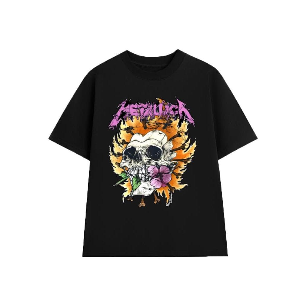 Áo Thun METALLICA Rock Band vintage MT01, Unisex Form Rộng Cotton Mềm