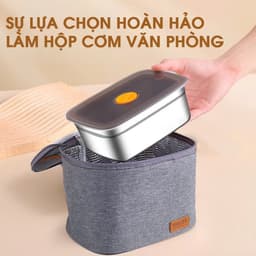 Hộp Inox Đựng Thực Phẩm An Toàn Có Nắp Đậy Chống Tràn, Hộp Đựng Inox Giữ Tươi Thức Ăn 7