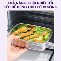 Hộp Inox Đựng Thực Phẩm An Toàn Có Nắp Đậy Chống Tràn, Hộp Đựng Inox Giữ Tươi Thức Ăn 6