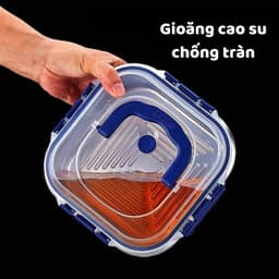 Hộp Inox Đựng Thực Phẩm An Toàn Có Nắp Đậy Chống Tràn, Hộp Đựng Inox Giữ Tươi Thức Ăn 5