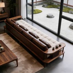 Ghế sofa gỗ tự nhiên đệm nỉ, da VUADECOR VS90 8