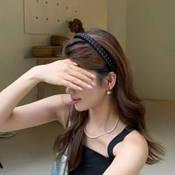Băng Đô Chấm Bi Nữ Hàn Quốc Nhật Bản, Bản To Bản Nhỏ Đen Trắng Xinh Xắn, nhatle.store2 5