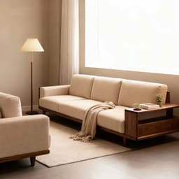 Ghế sofa gỗ tự nhiên đệm nỉ, da VUADECOR VS91 5