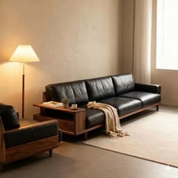 Ghế sofa gỗ tự nhiên đệm nỉ, da VUADECOR VS91 8