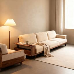 Ghế sofa gỗ tự nhiên đệm nỉ, da VUADECOR VS91 6