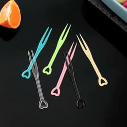 500 Chiếc Nĩa Trái Tim Dùng Một Lần Ăn Nhẹ Món Tráng Miệng Ăn Tại Nhà Thực Phẩm Trái Cây Tăm Bento Trang Trí Tiệc 1