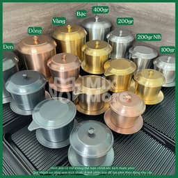 Phin pha cà phê inox 430 lớn 100g, 200g, 400g cứng cáp, dùng bền, phù hợp cho quán cf, xe đẩy, gia đình Mixmore 8