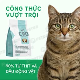 Thức ăn hạt cho mèo PetQ C90/C90U/C90K - 1KG 90% từ thịt, hạt có nhân bên trong - Méo Chò Uni 5