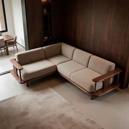 Bộ Ghế Sofa Góc Gỗ đệm nỉ VUADECOR VS93 2