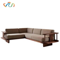 Bộ Ghế Sofa Góc Gỗ đệm nỉ VUADECOR VS93 1