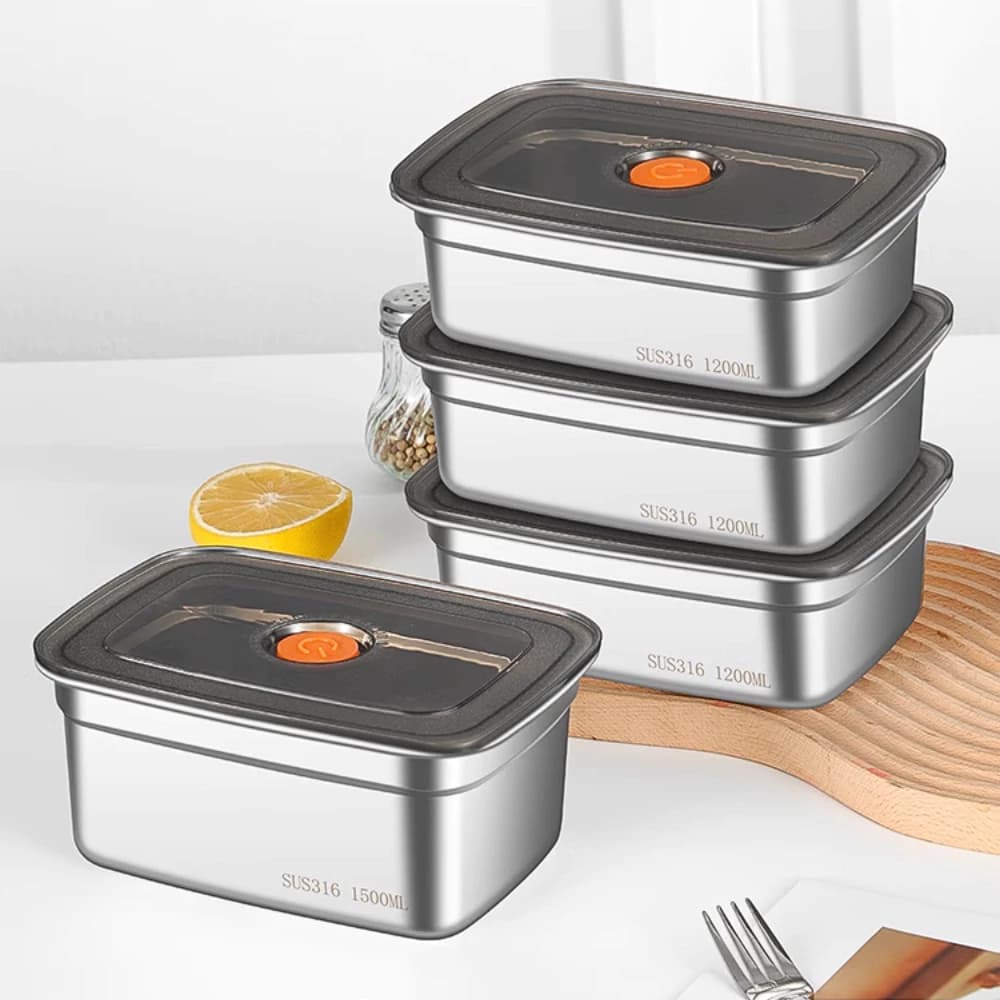 COMBO 3 HỘP INOX 304 1200ML, 1500ML , 2200ML HANAMO CAO CẤP KÈM NẮP – AN TOÀN THỰC PHẨM, TIỆN LỢI MỖI NGÀY