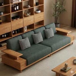 Ghế sofa gỗ đệm nỉ VUADECOR VS95 4