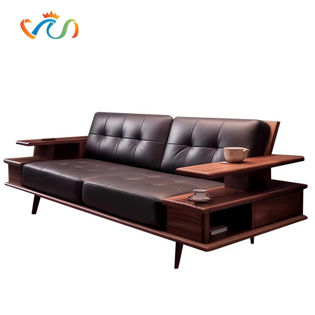 Ghế sofa gỗ đệm nỉ VUADECOR VS95
