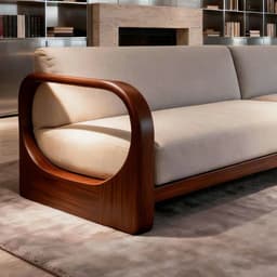 Ghế sofa gỗ tự nhiên đệm nỉ, da VUADECOR VS96 2