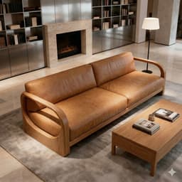 Ghế sofa gỗ tự nhiên đệm nỉ, da VUADECOR VS96 9
