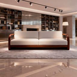 Ghế sofa gỗ tự nhiên đệm nỉ, da VUADECOR VS96 4