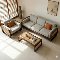 Ghế sofa gỗ tự nhiên phối mây VUADECOR VS97 9