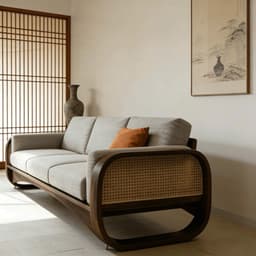Ghế sofa gỗ tự nhiên phối mây VUADECOR VS97 2