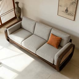 Ghế sofa gỗ tự nhiên phối mây VUADECOR VS97 6