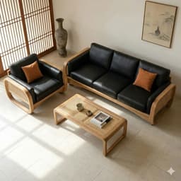 Ghế sofa gỗ tự nhiên phối mây VUADECOR VS97 8