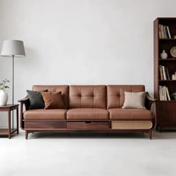 Ghế sofa gỗ phối mây đệm nỉ có hộc để đồ VUADECOR VS98 5