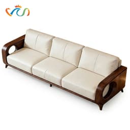 Ghế sofa gỗ tự nhiên đệm nỉ, da VUADECOR VS99 1