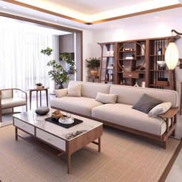 Ghế sofa gỗ tự nhiên đệm nỉ, da VUADECOR VS101 9