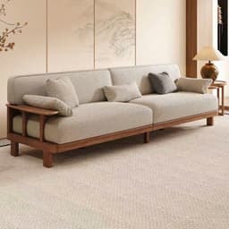 Ghế sofa gỗ tự nhiên đệm nỉ, da VUADECOR VS101 5