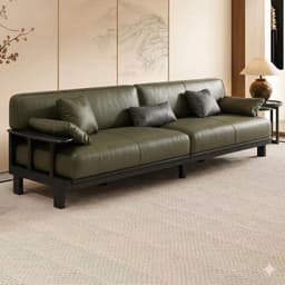 Ghế sofa gỗ tự nhiên đệm nỉ, da VUADECOR VS101 2