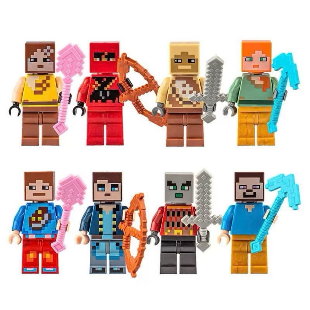 Đồ Chơi Mô Hình Nhân Vât Minecraf Mini Kèm Phụ Kiện, Đồ Chơi Mô Hình Cho Bé
