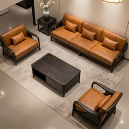 Ghế sofa gỗ tự nhiên đệm nỉ, da VUADECOR VS103 7