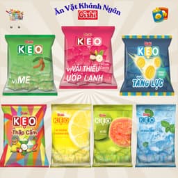 Combo Kẹo Oishi Gói 85g Đủ Vị - HÀNG CHÍNH HÃNG 1