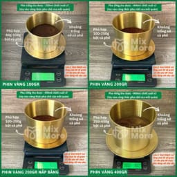 Phin pha cà phê inox 430 lớn 100g, 200g, 400g cứng cáp, dùng bền, phù hợp cho quán cf, xe đẩy, gia đình Mixmore 6