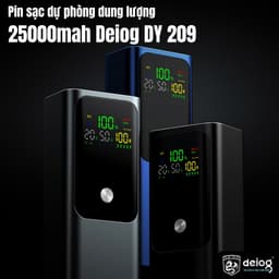 Pin dự phòng Sạc nhanh 45W WEKOME WP-50 20.000mAh và 100W Deiog DY-209 25.000mah 8