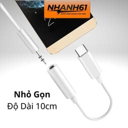[Xả Hàng] Jack Chuyển Đổi Tai Nghe Type C Sang Jack 3.5 mm Hỗ Trợ Các Dòng Android 3